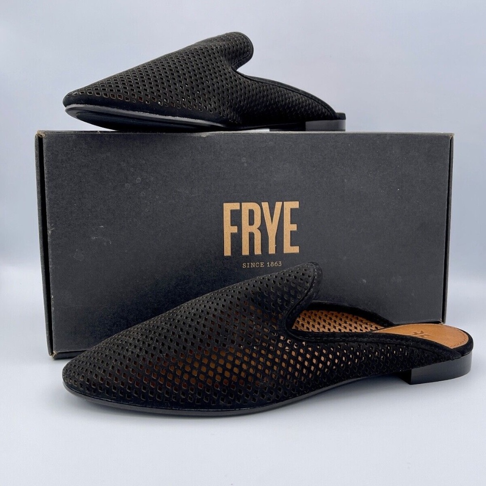 Frye Women's Shoe Gwen Perf Slide Mule Black 6 M US
